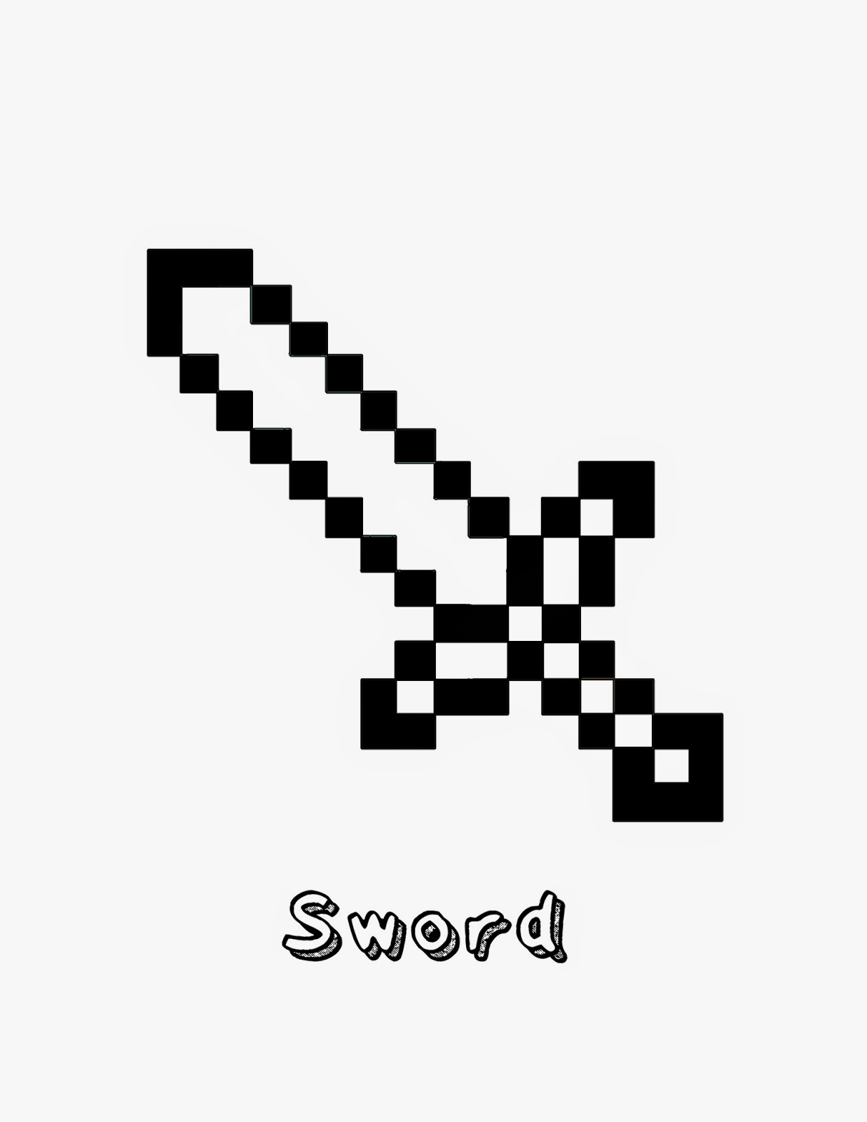 dan tdm coloring pages minecraft sword - photo #11