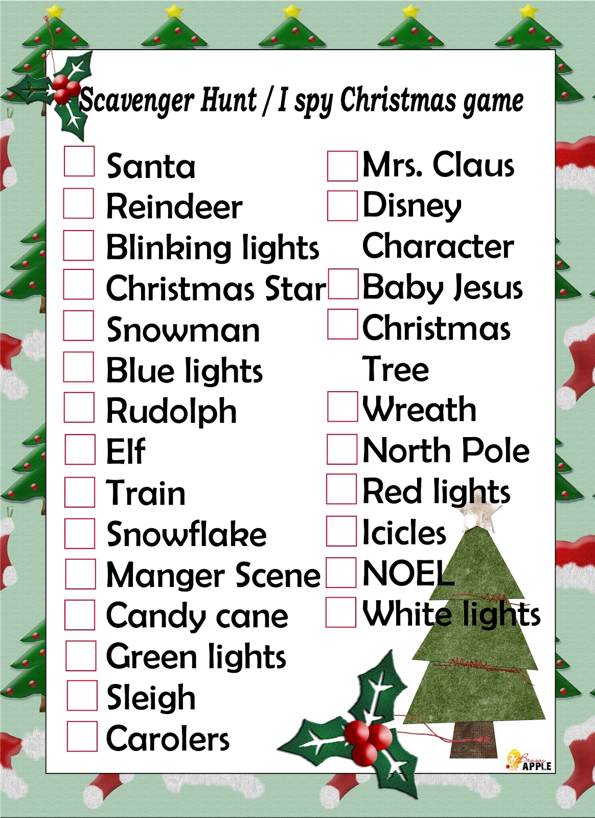 Free Printable Games For Christmas