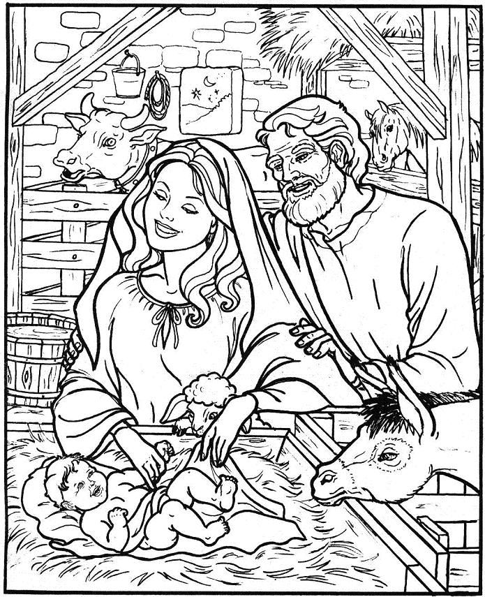 nativity coloring pages - photo #31