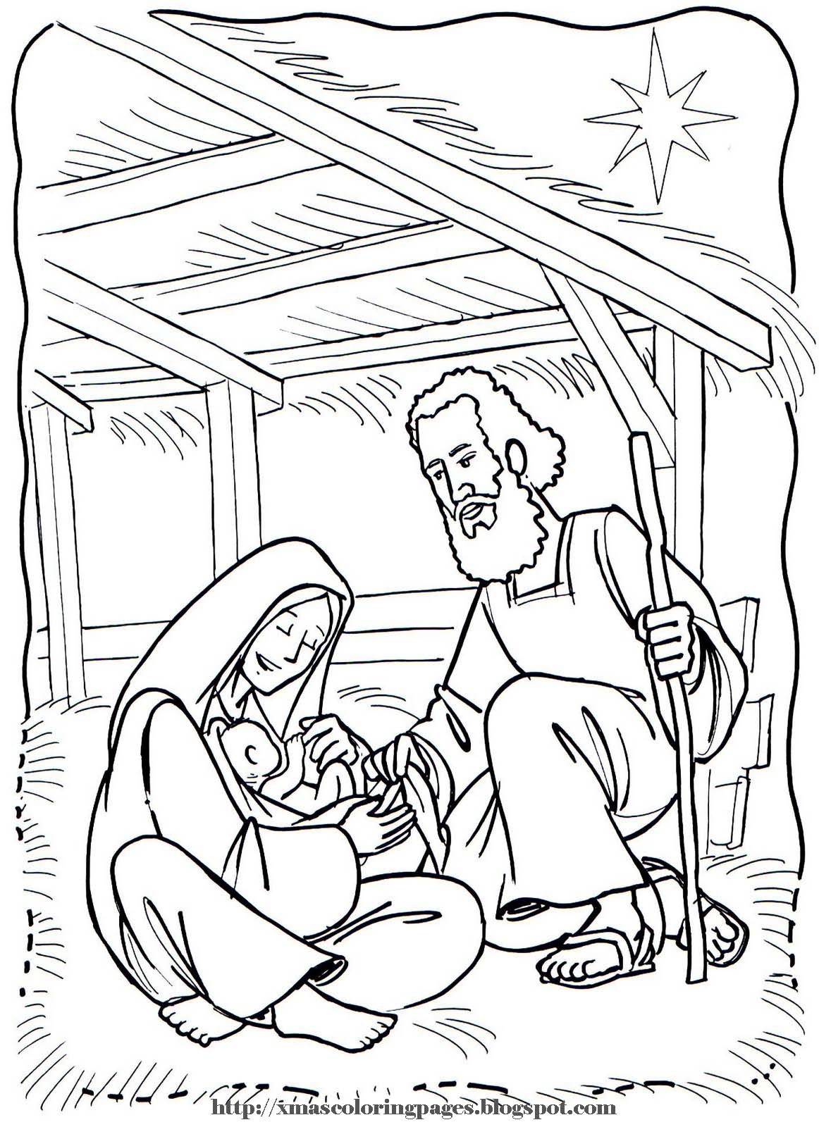 nativity coloring pages children - photo #28