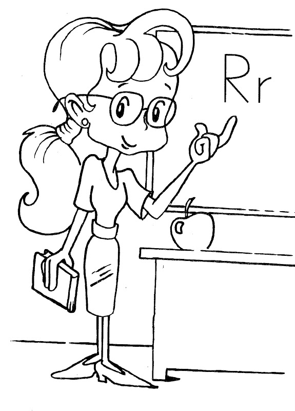 teachers day coloring pages - photo #9
