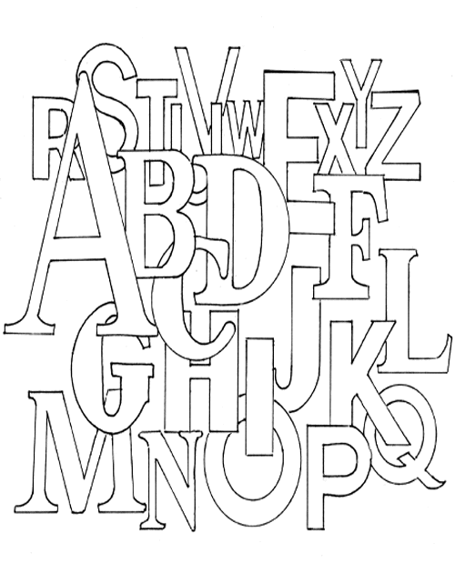 coloring pages the alphabet - photo #8