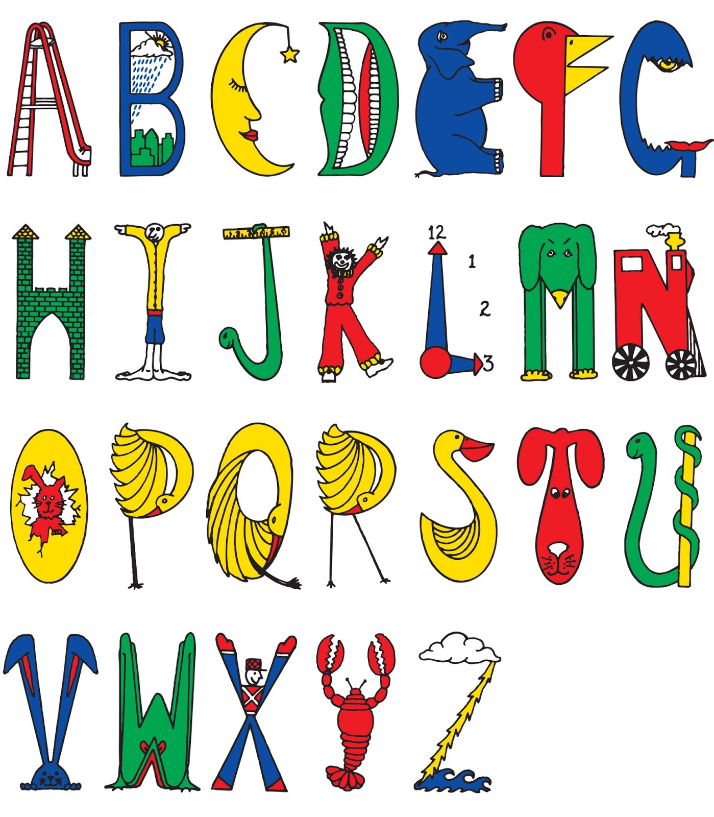 Alphabet Letters Coloring Worksheets Pdf