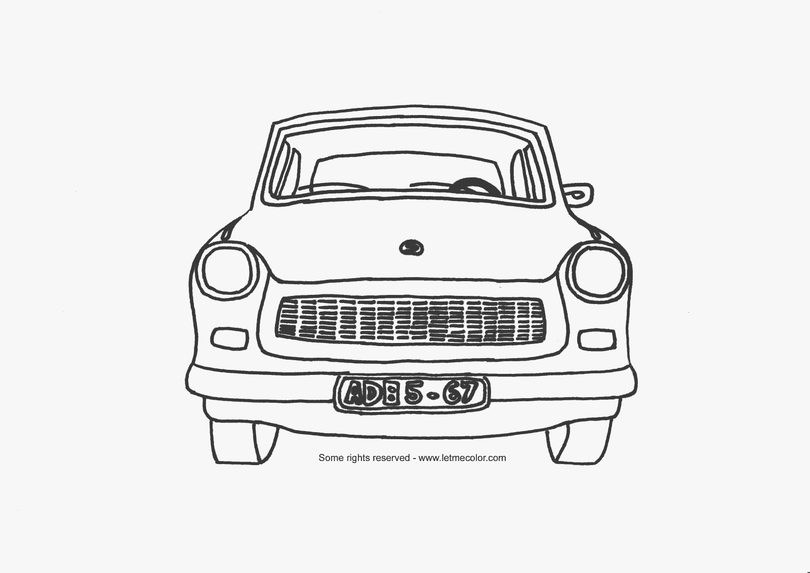 Car Coloring Pages (9) | Coloring Kids