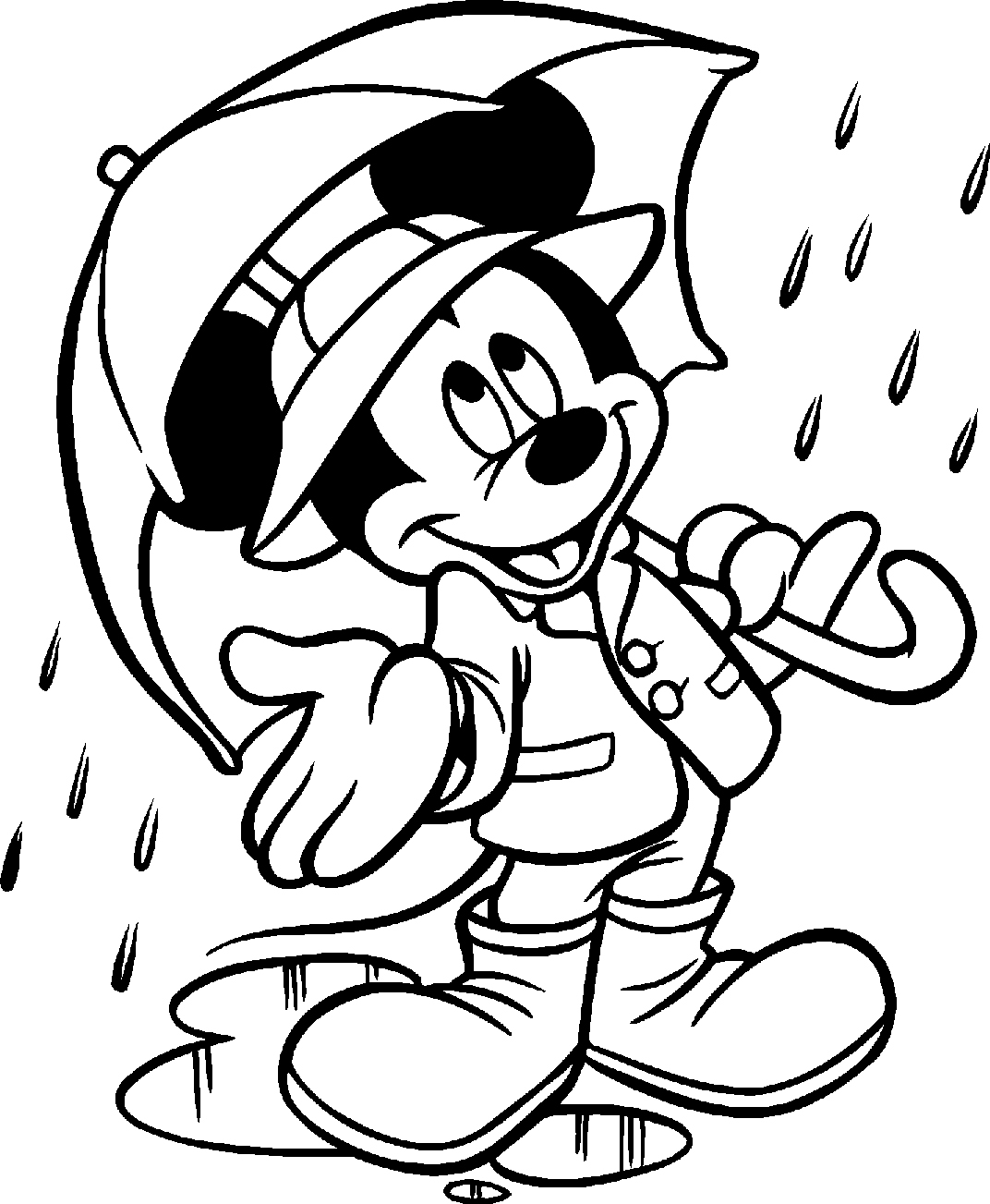 Simple All Cartoon Coloring Pages with simple drawing