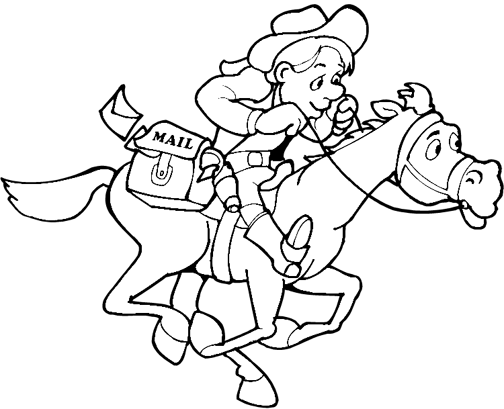 c is for cowboy coloring pages - photo #43
