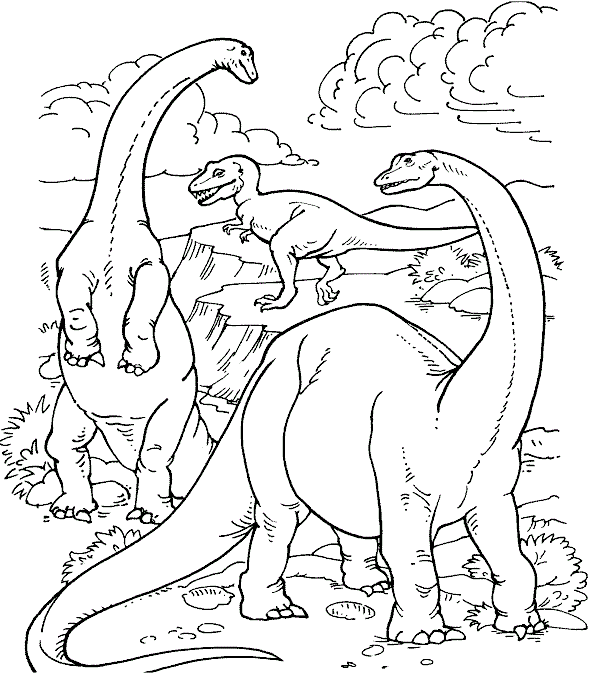 Dinosaur Coloring Pages 1  Coloring Kids