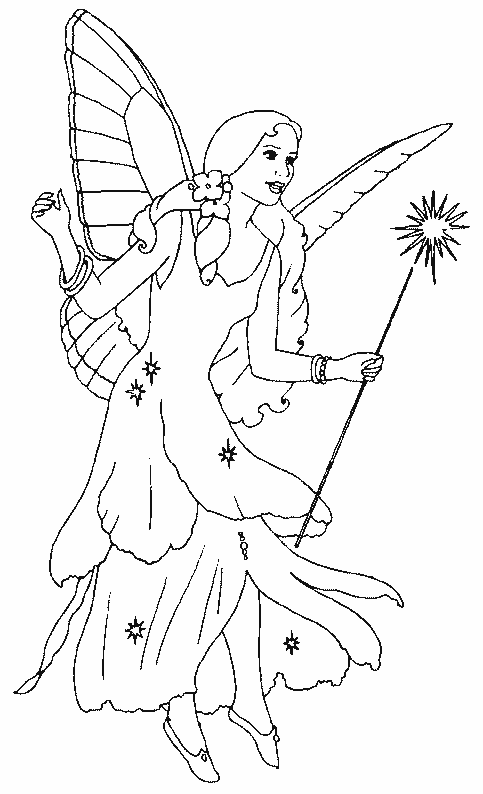 fairy coloring pages for kids and more - photo #20