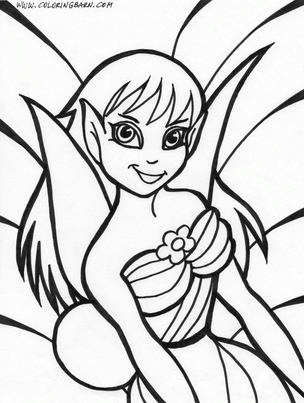Fairies Coloring Pages 16