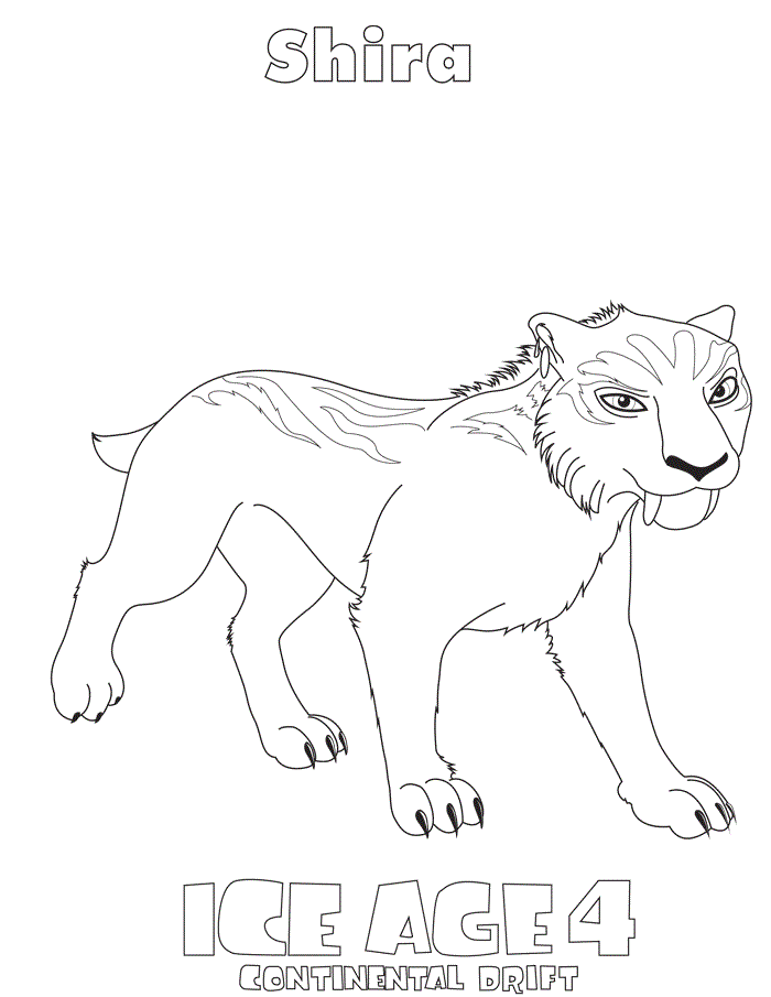 ice age 4 diego coloring pages - photo #2