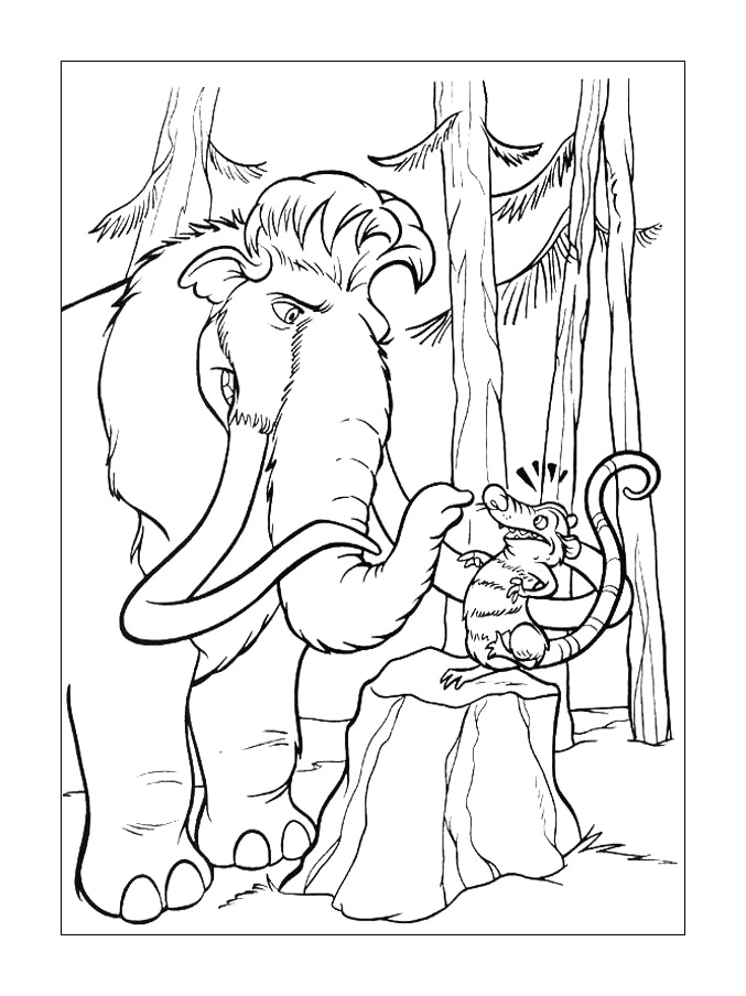 ice age 2 free coloring pages - photo #31
