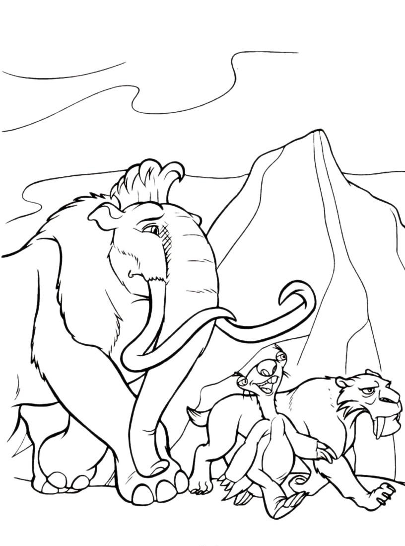 ice age 2 printable coloring pages - photo #7