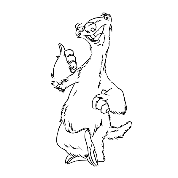 ice age coloring pages sid - photo #11