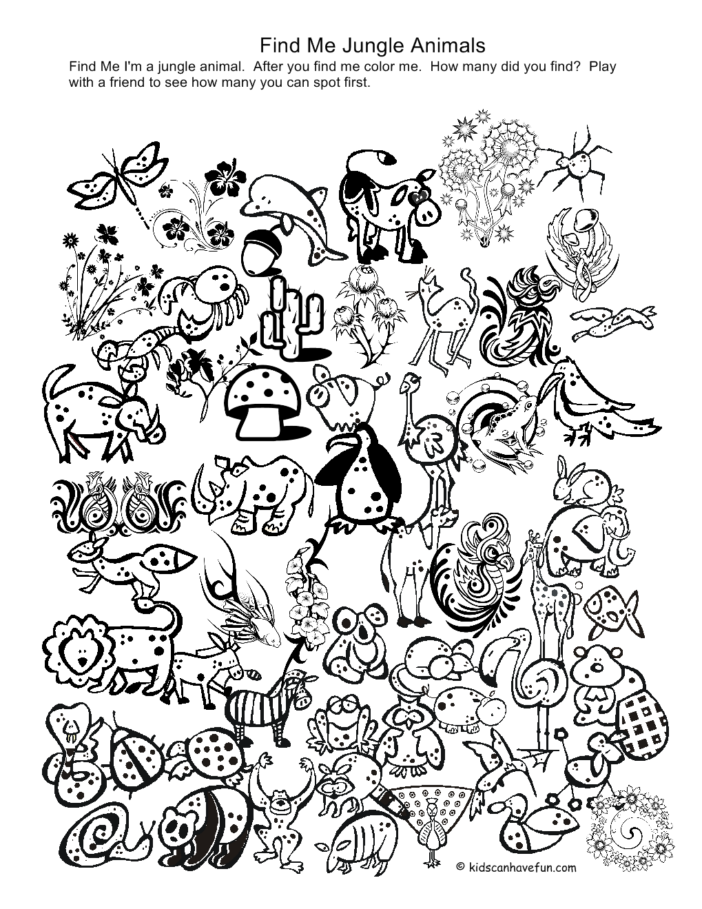 Jungle Coloring Pages 2 Coloring Kids