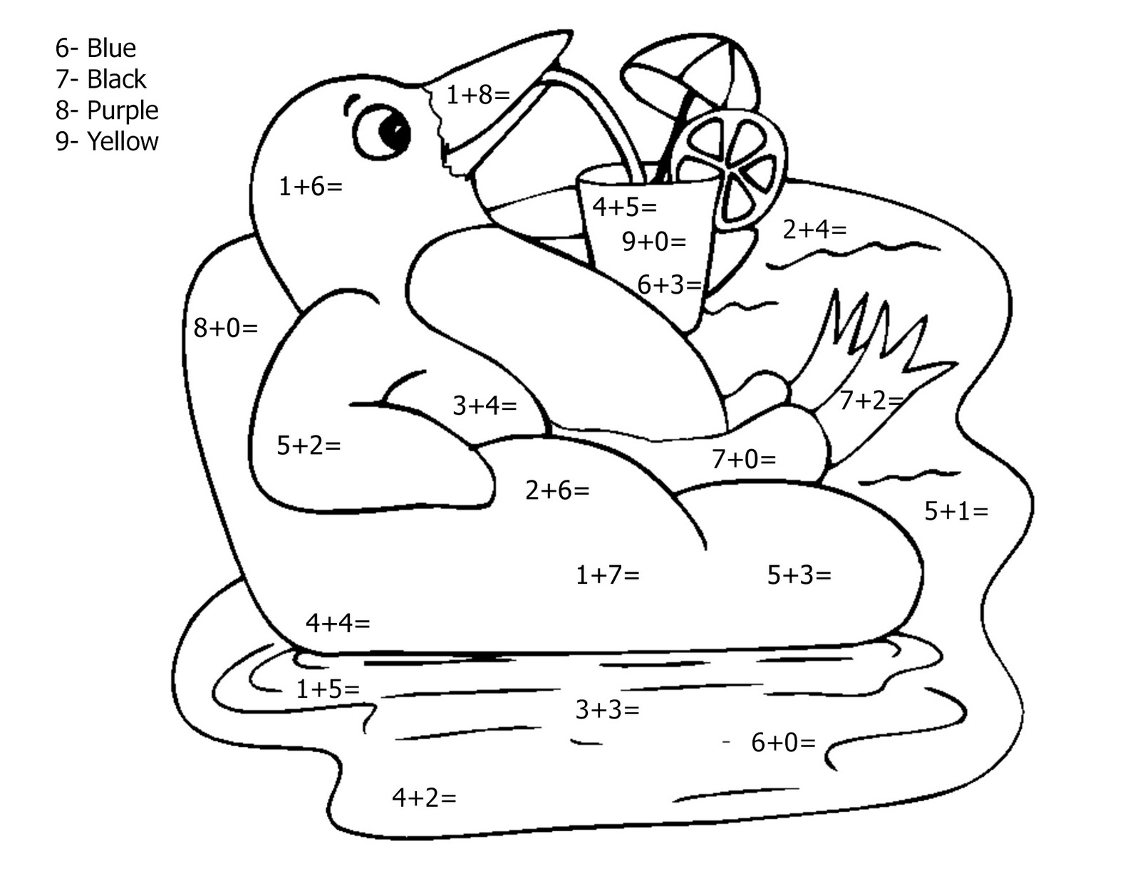 easy math coloring pages