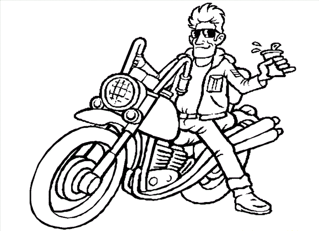 i need motorcycle coloring pages - photo #12