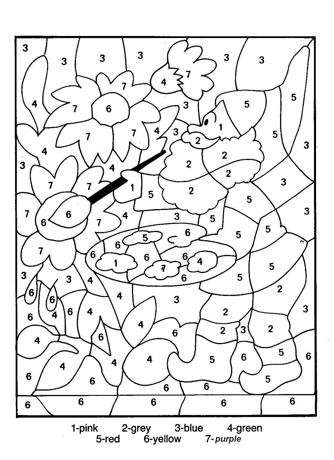  Coloring Pages With Number Codes 