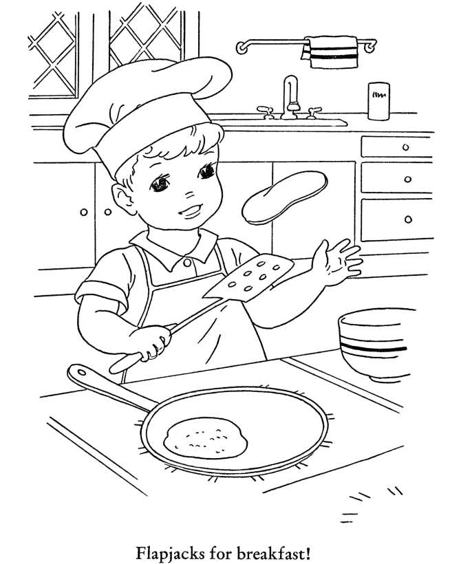 pancake day printable coloring pages - photo #7
