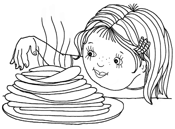 pancakes coloring pages - photo #23