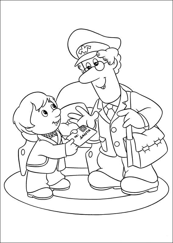mailman coloring pages for toddlers - photo #20