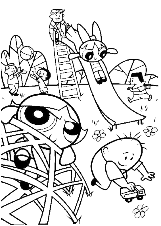 powderpuff boys coloring pages - photo #35