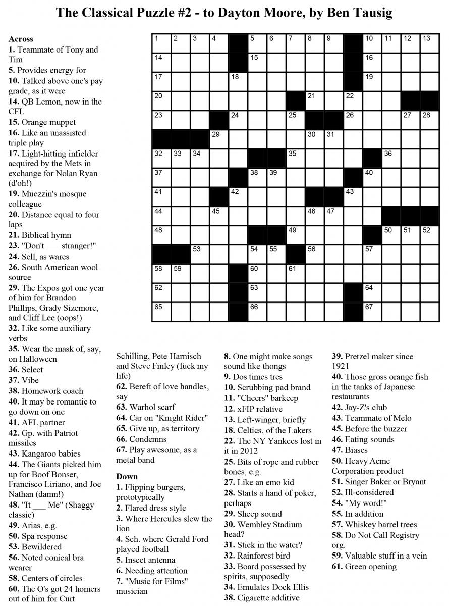 Daily Crossword Printable | freepsychiclovereadings.com