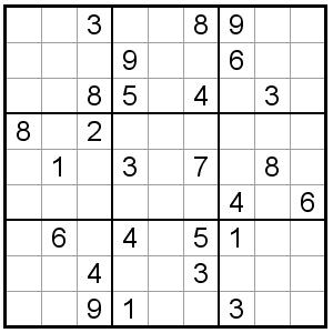 free printable sudoku puzzle