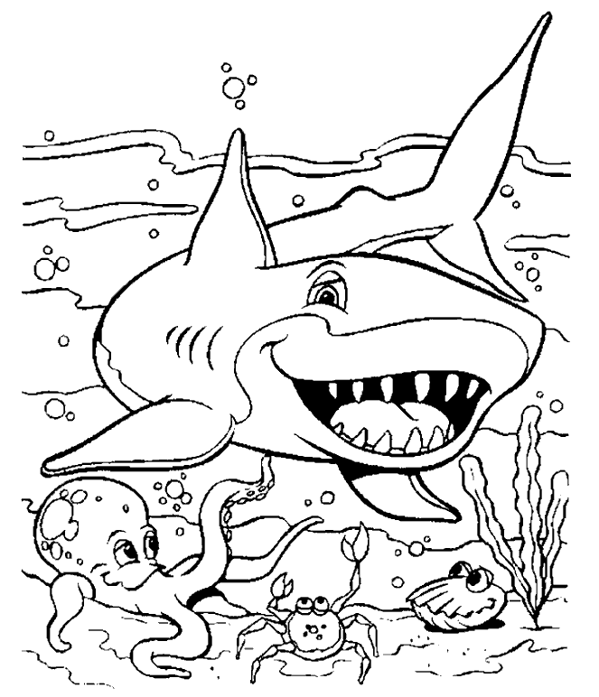 ocean creatures coloring pages to print - photo #38