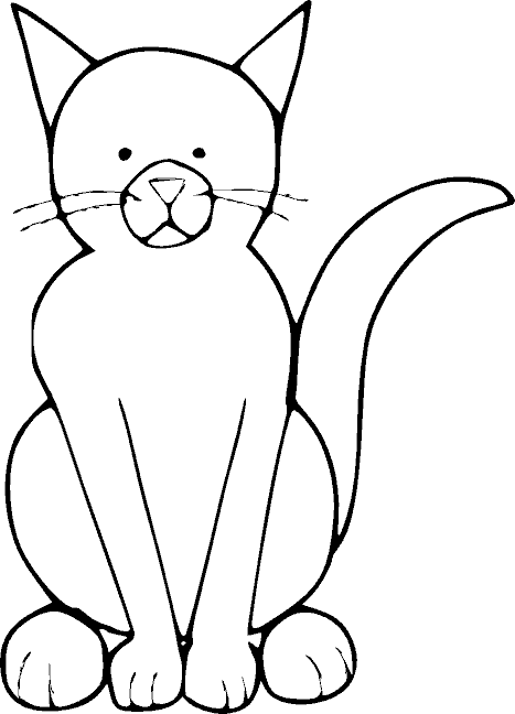 Simple Coloring Pages Kids 23 Cats
