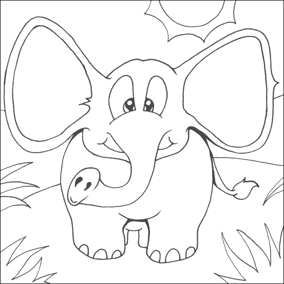large simple coloring pages - photo #8
