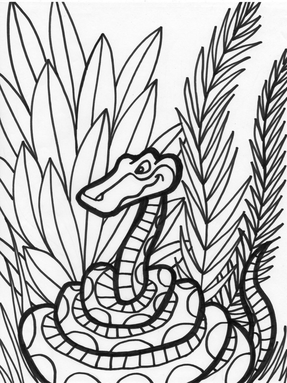 Snake Coloring Pages (11) | Coloring Kids