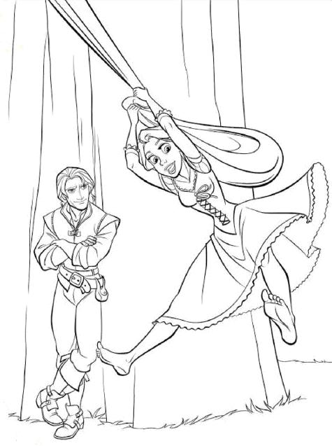 tangled poster coloring pages - photo #11