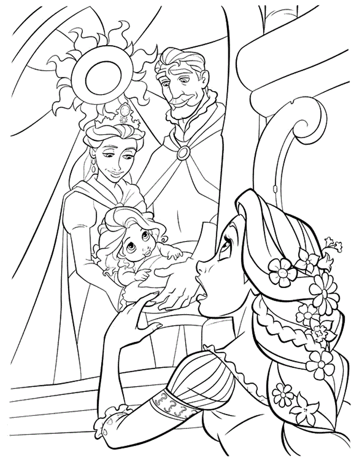 tangled coloring pages lanterns in the sky - photo #11