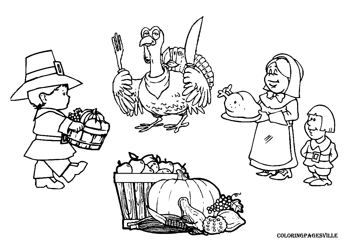 Download Thanksgiving coloring pages kids Print