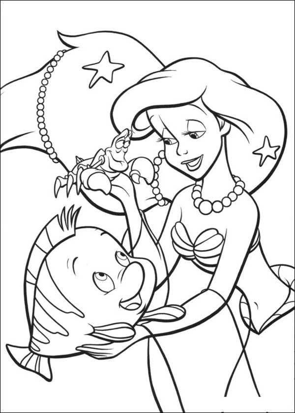 a little mermaid coloring pages - photo #24