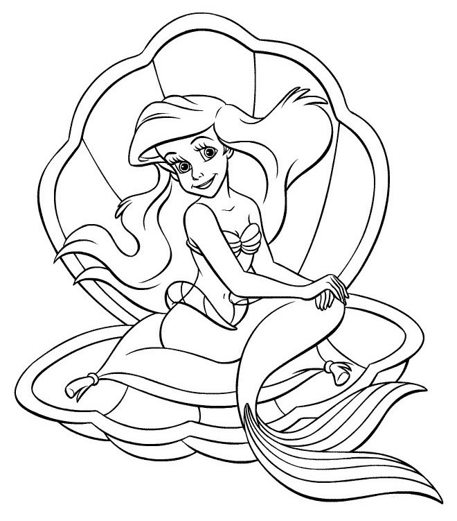 a little mermaid coloring pages - photo #2