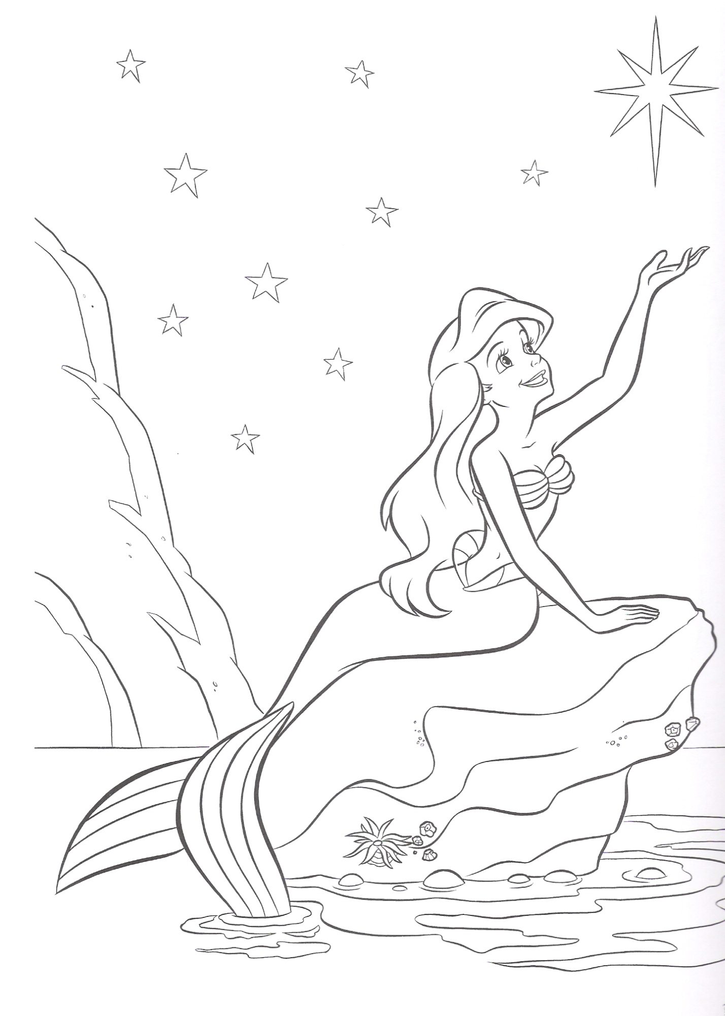 Ariel The Little Mermaid Coloring Pages DISNEY COLORING PAGES / Click