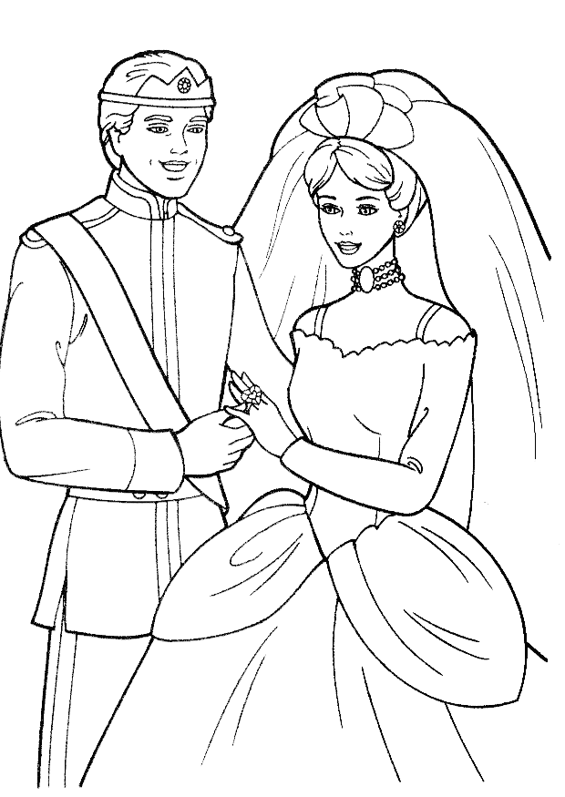 Wedding Coloring Pages Kids 9 Ariel