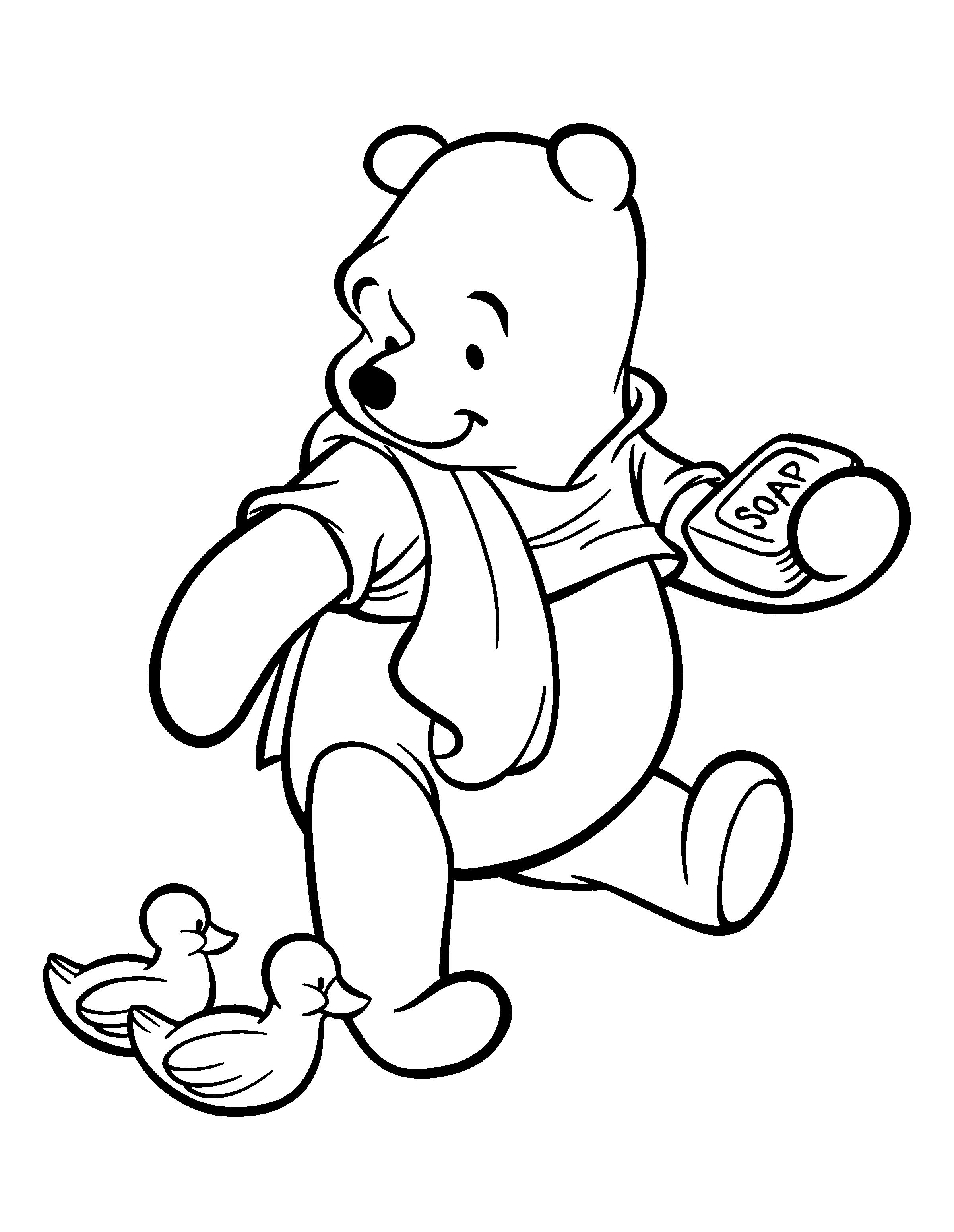 Winnie Pooh Coloring Pages 14 Kids 3 Gambar Frozen Tak