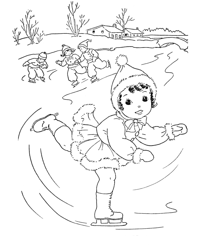winter theme coloring pages - photo #1