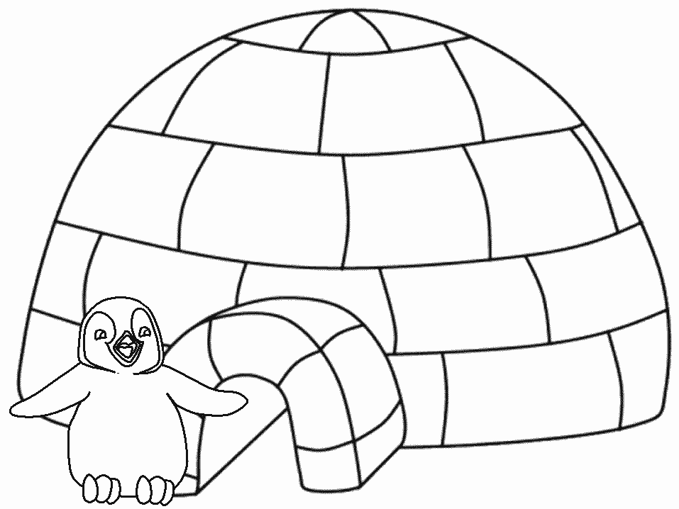 igloo coloring pages for preschool - photo #33