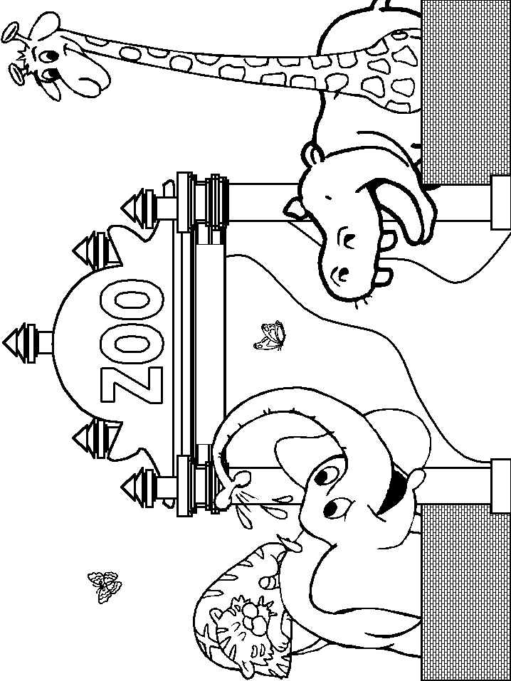 zoo coloring pages online - photo #10