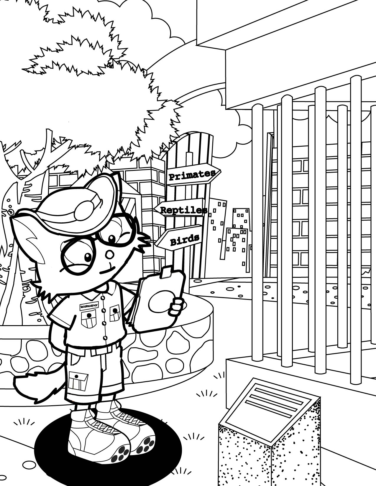 zoo gate coloring pages - photo #9