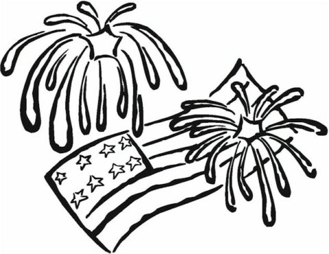 40760-4th-of-july-fireworks-flags-coloring-page