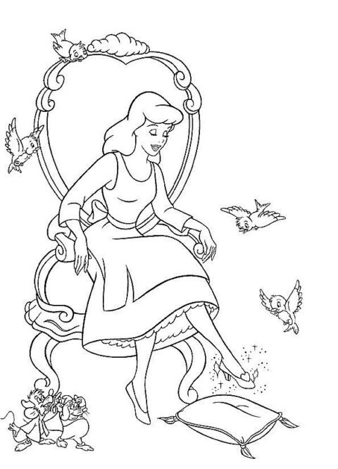 Cinderella-coloring-page-3
