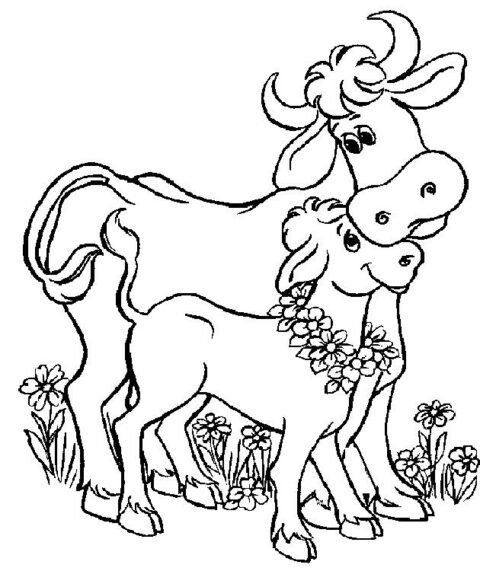 Cows-coloring-page-1