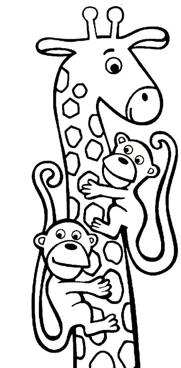 Giraffes-coloring-page-1