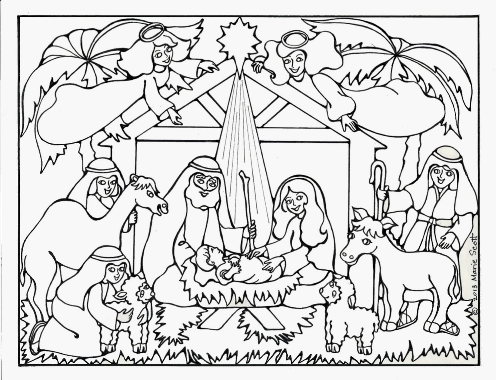 Nativity Coloring Pages | Coloring Kids