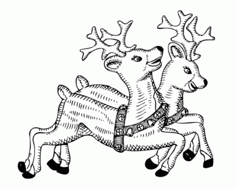 Reindeer Coloring Pages