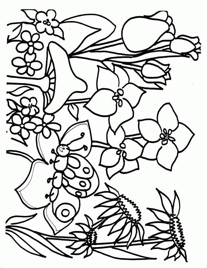 Spring Coloring Pages Coloringkids